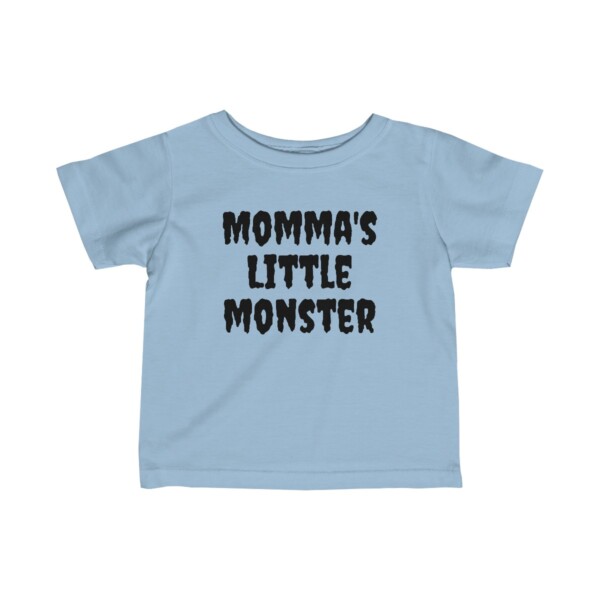 Momma's Little Monster Blue Infant Fine Jersey Tee