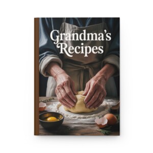 Grandma's Recipes Hardcover Journal, Cooking Journal, Recipe Book, Gift for Foodies, Kitchen Notebook, Family Cookbook