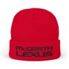 McGrath Lexus Embroidered Knit Beanie, Winter Hat, Personalized Gift, Fashion Accessory, Unisex Beanie, Cozy Headwear