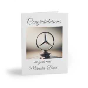 Congratulations On Your New Mercedes-Benz Greeting cards (8, 16, and 24 pcs)