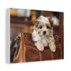 Cute Puppy in a Purse Canvas Art, Dog Lovers Decor, Pet Portrait Wall Art, Gift for Animal Lovers, Home Sweet Home Decoration